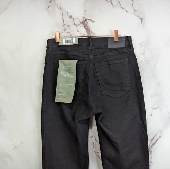 Everlane Denim Womens Black The Curvy High Rise Skinny Jean Crop NEW - Picture 9 of 16